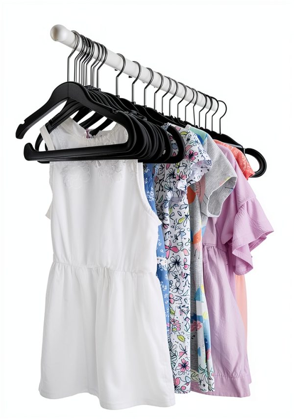 MIZGI Velvet Kids Closet Hangers 50 Pack Kids-50 Pink/Silver Anti Slip-5