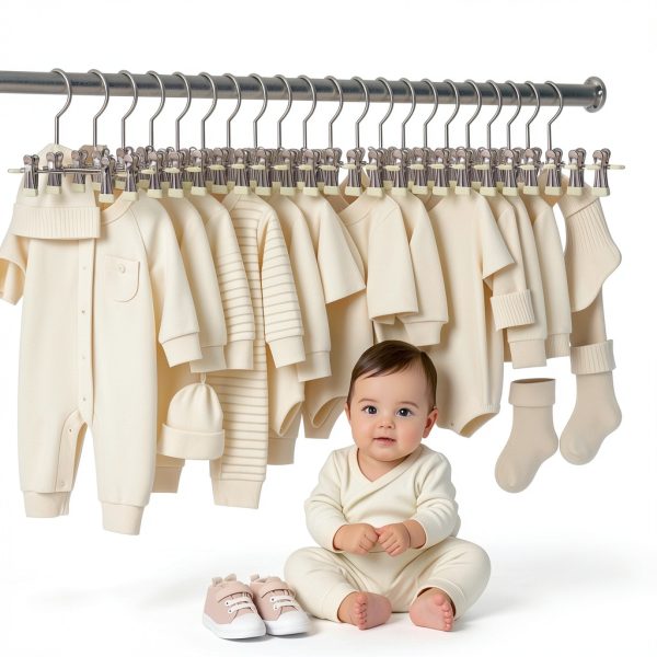 Mity Rain Stainless Steel Baby Hangers 30 Pack Anti‑Slip Rotating-5
