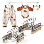 Mity Rain Stainless Steel Baby Hangers 30 Pack Rotatable Clips-0