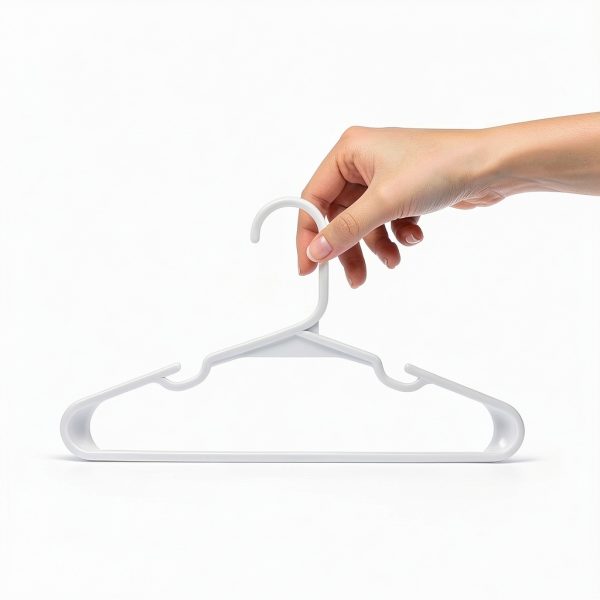 SereneLife Kids Plastic Hangers 60 Pack Non Slip White-1