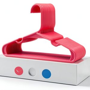 SereneLife Kids Hangers 60 Pack Pink Non Slip Plastic Slim Design-0