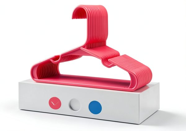 SereneLife Kids Hangers 60 Pack Pink Non Slip Plastic Slim Design-0