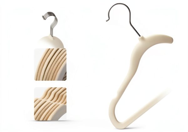 GoodtoU Kids Velvet Hangers 11.8 Inch 20 Pack Beige Anti‑Slip-2