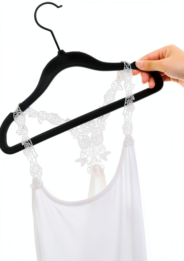MIZGI Velvet Kids Closet Hangers 50 Pack Kids-50 Pink/Silver Anti Slip-6