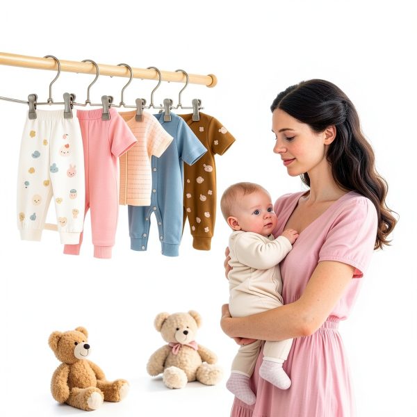 Mity Rain Stainless Steel Baby Hangers 30 Pack Anti‑Slip Rotating-6