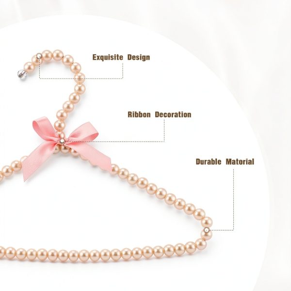 Threan Pink Pearl Beaded Mini Clothes Hanger Set 12pcs Small-6