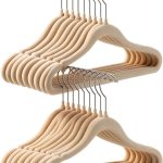 GoodtoU Kids Velvet Hangers 11.8 Inch 20 Pack Beige Anti‑Slip-0