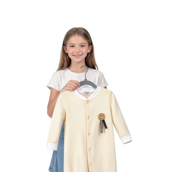 GoodtoU Kids Closet Hangers 11.8 Inch 50 Pack Velvet Anti‑Slip Gray-3