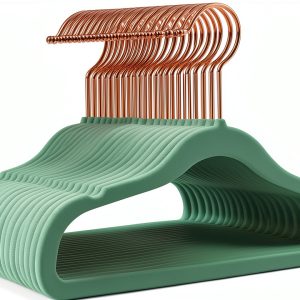 Ulimart Kids Closet Hangers 14 Inch Teal Velvet Non Slip 50 Pack-0