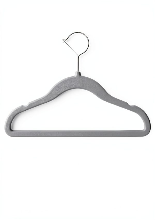 SONGMICS Kids Closet Hangers 30 Pack Slim Velvet Non‑Slip Gray-5