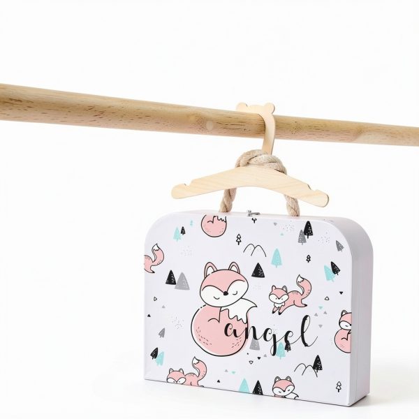 XIGUI Wooden Kids Closet Hangers Set 20 Piece Portable Oval Design-4