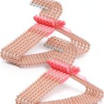 Threan Pink Pearl Beaded Mini Clothes Hanger Set 12pcs Small-0