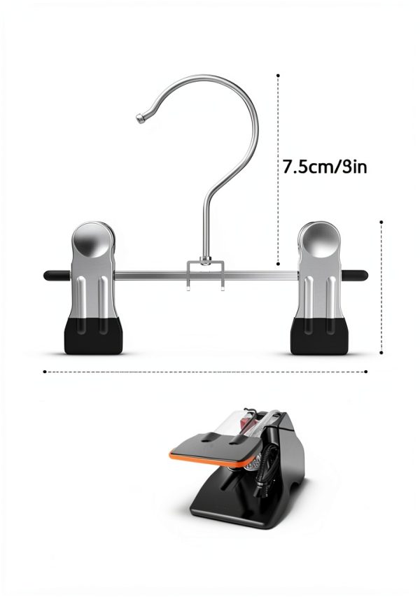 DOIOWN Toddler Clothes Hanger with Clips Metal Anti‑Slip 10‑Pack 10‑40-3