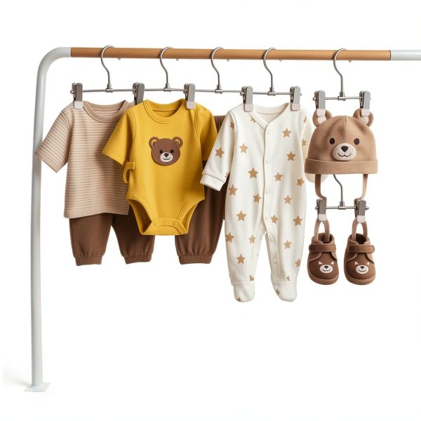 Mity Rain Stainless Steel Baby Hangers 30 Pack Anti‑Slip Rotating-3