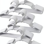 VIIBASE Plastic Closet Hangers 50 Pack White Non‑Slip Shoulder Design-0