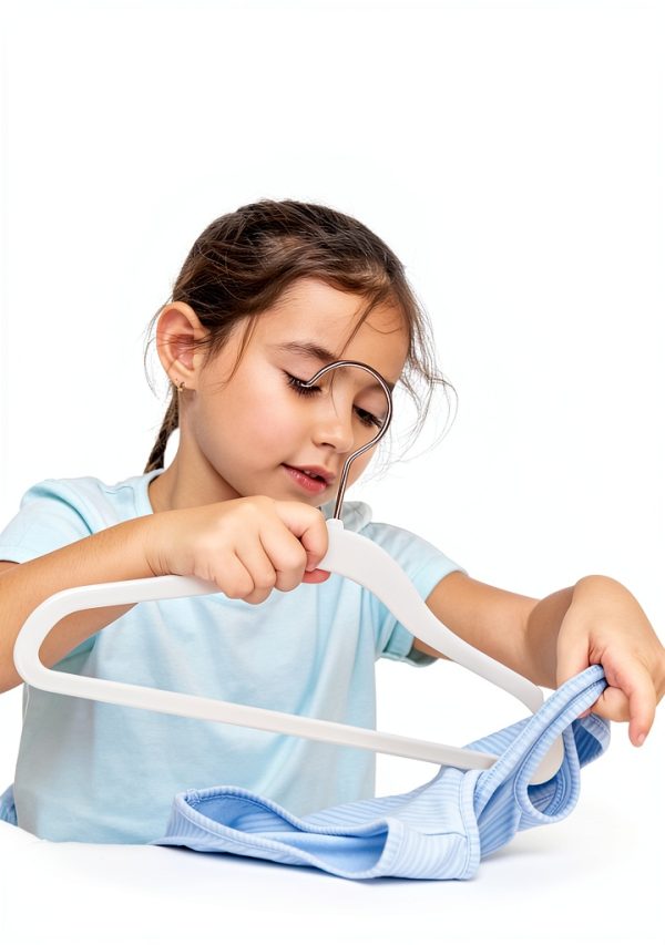 Smartor Velvet Kids Hangers 14 inch 50pcs Gray Thin Non‑Slip Design-5