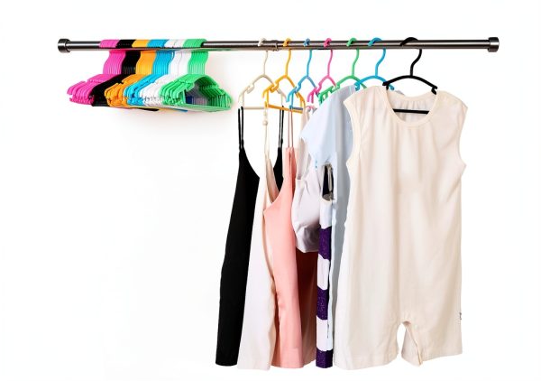 VIIBASE Kids Closet Hangers 120 Count Plastic Triangular White-2