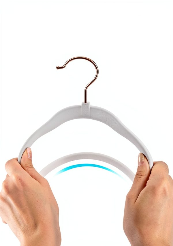 Smartor Velvet Kids Hangers 14 inch 50pcs Gray Thin Non‑Slip Design-7