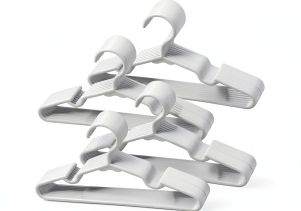 Kids Clothes Hangers VIIBASE 40‑Piece White Plastic Non‑Slip Design-0