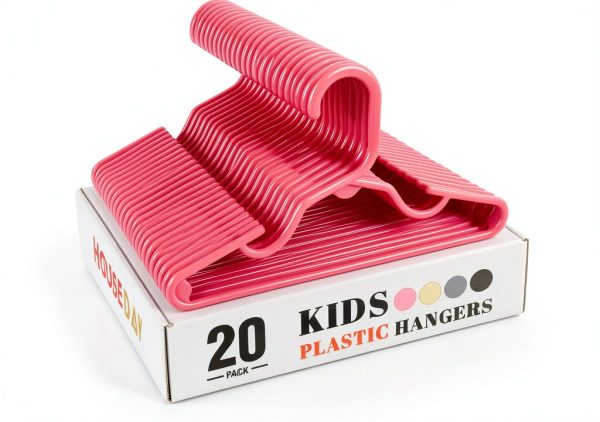 Baby Clothes Hangers HOUSE DAY Slim Space Saving ABS Plastic 20 Pack-0