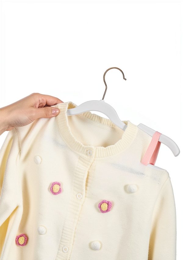 Smartor Velvet Kids Hangers 14 inch 50pcs Gray Thin Non‑Slip Design-2