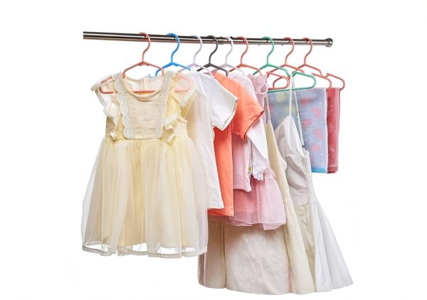 Kids Clothes Hangers VIIBASE 40‑Piece White Plastic Non‑Slip Design-5